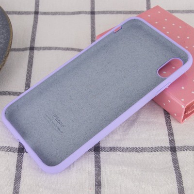 Чохол Silicone Case Full Protective (AA) для Apple iPhone XS Max (6.5") Бузковий / Dasheen Чохол Silicone Case Full Protective (AA) для Apple iPhone XS Max (6.5") Бузковий / Dasheen