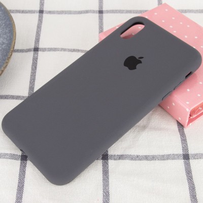 Чохол Silicone Case Full Protective (AA) для Apple iPhone XS Max (6.5") Сірий / Dark Grey Чохол Silicone Case Full Protective (AA) для Apple iPhone XS Max (6.5") Сірий / Dark Grey