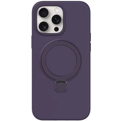 Чохол Silicone Case Full Protective NO LOGO with Ring для Apple iPhone 12 Pro Max (6.7") Purple