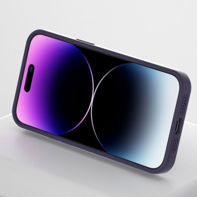 Чохол Silicone Case Full Protective NO LOGO with Ring для Apple iPhone 12 Pro Max (6.7") Purple