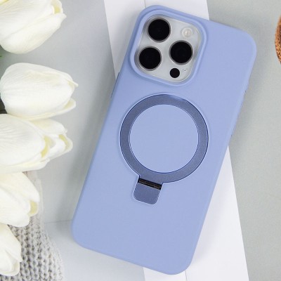 Чохол Silicone Case Full Protective NO LOGO with Ring для Apple iPhone 15 Pro Max (6.7") Blue
