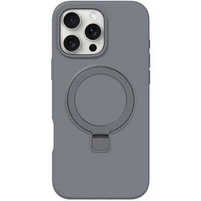 Чохол Silicone Case Full Protective NO LOGO with Ring для Apple iPhone 16 Pro (6.3") Grey Чохол Silicone Case Full Protective NO LOGO with Ring для Apple iPhone 16 Pro (6.3") Grey