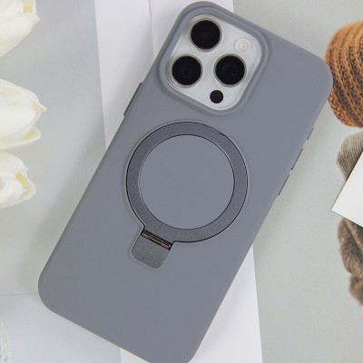 Чохол Silicone Case Full Protective NO LOGO with Ring для Apple iPhone 16 Pro (6.3") Grey Чохол Silicone Case Full Protective NO LOGO with Ring для Apple iPhone 16 Pro (6.3") Grey