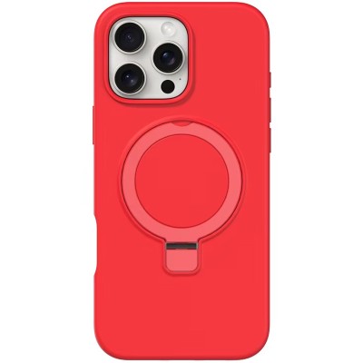 Чохол Silicone Case Full Protective NO LOGO with Ring для Apple iPhone 16 Pro Max (6.9") Red Чохол Silicone Case Full Protective NO LOGO with Ring для Apple iPhone 16 Pro Max (6.9") Red