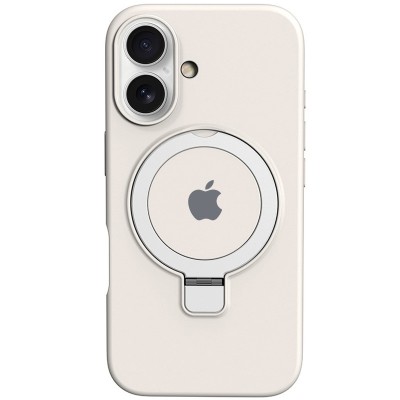 Чохол Silicone Case Full Protective with Ring для Apple iPhone 16 (6.1") White