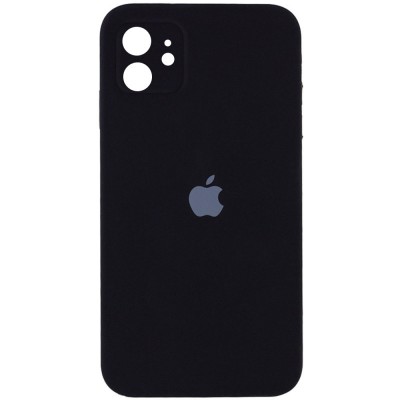 Чохол Silicone Case Square Full Camera Protective (AA) для Apple iPhone 11 (6.1") Чорний / Black Чохол Silicone Case Square Full Camera Protective (AA) для Apple iPhone 11 (6.1") Чорний / Black