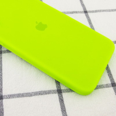 Чохол Silicone Case Square Full Camera Protective (AA) для Apple iPhone 11 Pro (5.8") Салатовий / Neon green