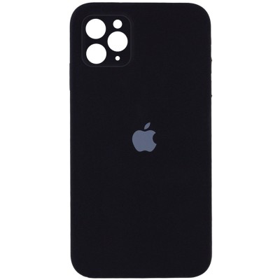 Чохол Silicone Case Square Full Camera Protective (AA) для Apple iPhone 11 Pro (5.8") Чорний / Black Чохол Silicone Case Square Full Camera Protective (AA) для Apple iPhone 11 Pro (5.8") Чорний / Black