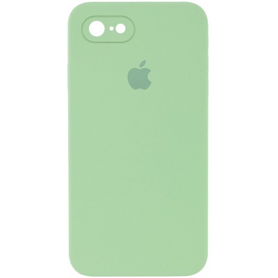 Чохол Silicone Case Square Full Camera Protective (AA) для Apple iPhone 7 / 8 / SE (2020) (4.7") М'ятний / Mint Чохол Silicone Case Square Full Camera Protective (AA) для Apple iPhone 7 / 8 / SE (2020) (4.7") М'ятний / Mint