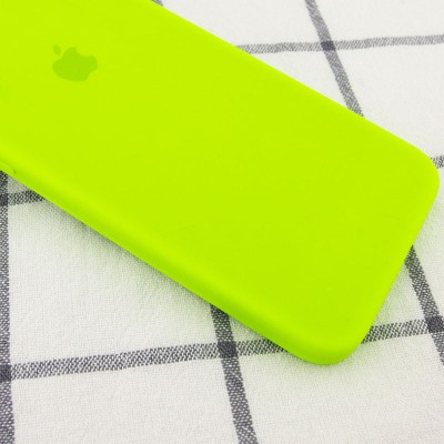 Чохол Silicone Case Square Full Camera Protective (AA) для Apple iPhone 7 / 8 / SE (2020) (4.7") Салатовий / Neon green Чохол Silicone Case Square Full Camera Protective (AA) для Apple iPhone 7 / 8 / SE (2020) (4.7") Салатовий / Neon green