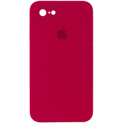 Чохол Silicone Case Square Full Camera Protective (AA) для Apple iPhone 7 / 8 / SE (2020) (4.7") Червоний / Rose Red Чохол Silicone Case Square Full Camera Protective (AA) для Apple iPhone 7 / 8 / SE (2020) (4.7") Червоний / Rose Red