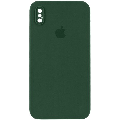 Чохол Silicone Case Square Full Camera Protective (AA) для Apple iPhone XS / X (5.8") Зелений / Cyprus Green Чохол Silicone Case Square Full Camera Protective (AA) для Apple iPhone XS / X (5.8") Зелений / Cyprus Green