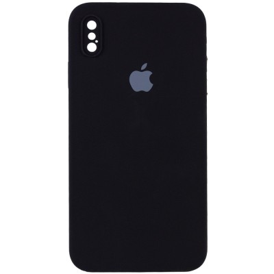 Чохол Silicone Case Square Full Camera Protective (AA) для Apple iPhone XS / X (5.8") Чорний / Black Чохол Silicone Case Square Full Camera Protective (AA) для Apple iPhone XS / X (5.8") Чорний / Black