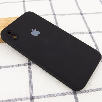 Чохол Silicone Case Square Full Camera Protective (AA) для Apple iPhone XS / X (5.8") Чорний / Black Чохол Silicone Case Square Full Camera Protective (AA) для Apple iPhone XS / X (5.8") Чорний / Black