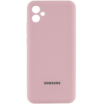 Чохол Silicone Cover Lakshmi Full Camera (AA) with logo для Samsung Galaxy A05 Рожевий / Pink Sand