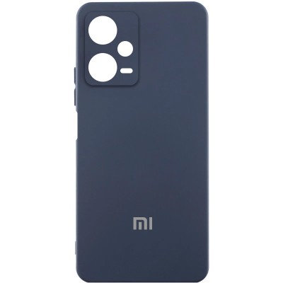 Чохол Silicone Cover Lakshmi Full Camera (AA) with logo для Xiaomi Redmi Note 12 Pro 5G Синій / Midnight blue