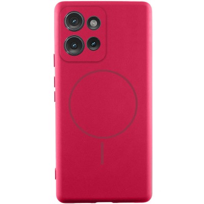 Чохол Silicone Cover Lakshmi Full Camera (AA) with MagFit для Motorola Moto G75 5G Червоний / Rose Red Чохол Silicone Cover Lakshmi Full Camera (AA) with MagFit для Motorola Moto G75 5G Червоний / Rose Red