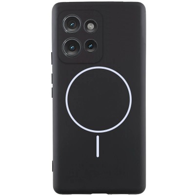 Чохол Silicone Cover Lakshmi Full Camera (AA) with MagFit для Motorola Moto G75 5G Чорний / Black
