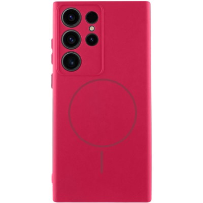Чохол Silicone Cover Lakshmi Full Camera (AA) with MagFit для Samsung Galaxy S24 Ultra Червоний / Rose Red