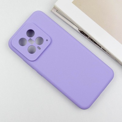 Чохол Silicone Cover Lakshmi Full Camera (AA) для Xiaomi 14 Бузковий / Dasheen