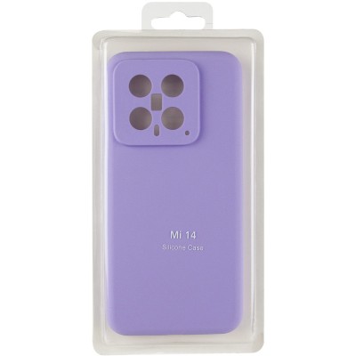 Чохол Silicone Cover Lakshmi Full Camera (AA) для Xiaomi 14 Бузковий / Dasheen