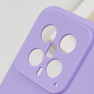 Чохол Silicone Cover Lakshmi Full Camera (AA) для Xiaomi 14 Бузковий / Dasheen