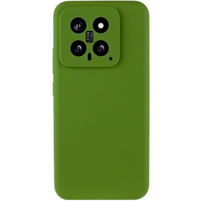 Чохол Silicone Cover Lakshmi Full Camera (AA) для Xiaomi 14 Зелений / Dark green