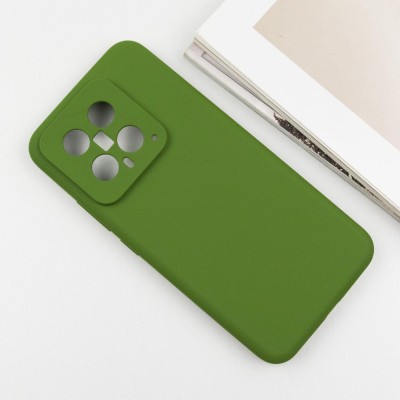 Чохол Silicone Cover Lakshmi Full Camera (AA) для Xiaomi 14 Зелений / Dark green