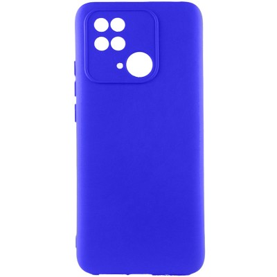 Чохол Silicone Cover Lakshmi Full Camera (AA) для Xiaomi Redmi 10C Синій / Iris Чохол Silicone Cover Lakshmi Full Camera (AA) для Xiaomi Redmi 10C Синій / Iris