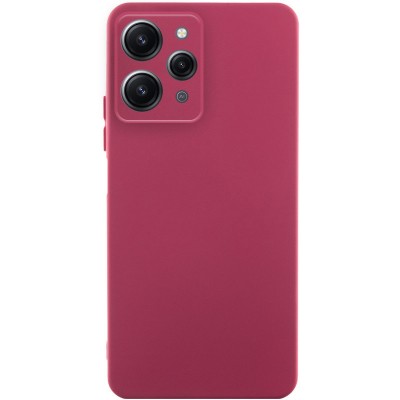 Чохол Silicone Cover Lakshmi Full Camera (AA) для Xiaomi Redmi 12 Бордовий / Marsala