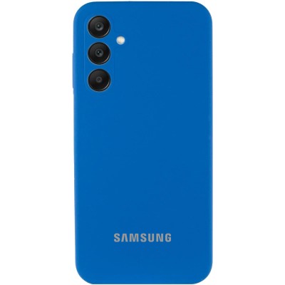 Чохол Silicone Cover Lakshmi Full Camera (AAA) with Logo для Samsung Galaxy S24 FE Синій / Denim Blue