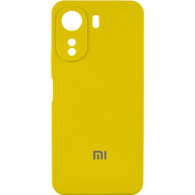 Чохол Silicone Cover Lakshmi Full Camera (AAA) with Logo для Xiaomi Redmi 13C / Poco C65 Жовтий / Yellow