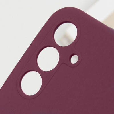 Чохол Silicone Cover Lakshmi Full Camera (AAA) для Samsung Galaxy A56 5G Бордовий / Plum