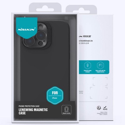 Чохол Silicone Nillkin LensWing Magnetic для Apple iPhone 15 Pro (6.1") Чорний / Black Чохол Silicone Nillkin LensWing Magnetic для Apple iPhone 15 Pro (6.1") Чорний / Black