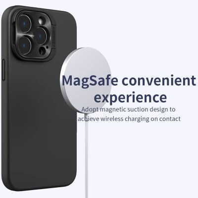 Чохол Silicone Nillkin LensWing Magnetic для Apple iPhone 15 Pro (6.1") Чорний / Black Чохол Silicone Nillkin LensWing Magnetic для Apple iPhone 15 Pro (6.1") Чорний / Black