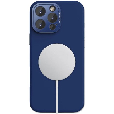 Чохол Silicone Nillkin LensWing Prop Magnetic для Apple iPhone 16 Pro (6.3") Синій / Blue Чохол Silicone Nillkin LensWing Prop Magnetic для Apple iPhone 16 Pro (6.3") Синій / Blue
