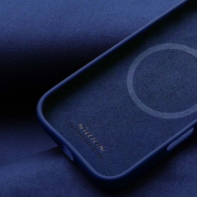 Чохол Silicone Nillkin LensWing Prop Magnetic для Apple iPhone 16 Pro (6.3") Синій / Blue Чохол Silicone Nillkin LensWing Prop Magnetic для Apple iPhone 16 Pro (6.3") Синій / Blue