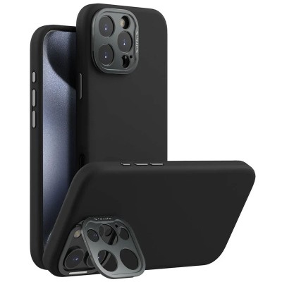 Чохол Silicone Nillkin LensWing Prop Magnetic для Apple iPhone 16 Pro (6.3") Чорний / Black Чохол Silicone Nillkin LensWing Prop Magnetic для Apple iPhone 16 Pro (6.3") Чорний / Black
