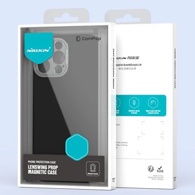 Чохол Silicone Nillkin LensWing Prop Magnetic для Apple iPhone 16 Pro (6.3") Чорний / Black Чохол Silicone Nillkin LensWing Prop Magnetic для Apple iPhone 16 Pro (6.3") Чорний / Black