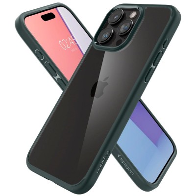 Чохол Spigen для iPhone 15 Pro Max, Ultra Hybrid, Abyss Green (ACS06574) Чохол Spigen для iPhone 15 Pro Max, Ultra Hybrid, Abyss Green (ACS06574)