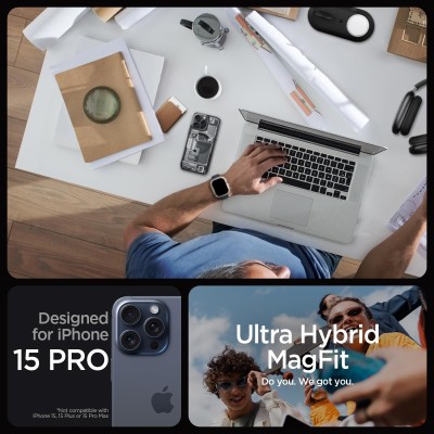 Чохол Spigen для iPhone 15 Pro, Ultra Hybrid MagFit, Zero One (ACS06721)