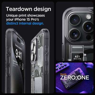 Чохол Spigen для iPhone 15 Pro, Ultra Hybrid MagFit, Zero One (ACS06721)