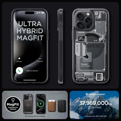 Чохол Spigen для iPhone 15 Pro, Ultra Hybrid MagFit, Zero One (ACS06721)