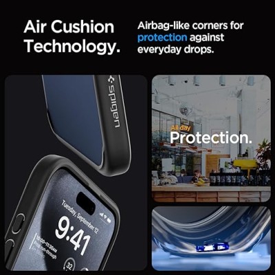 Чохол Spigen для iPhone 15 Pro, Ultra Hybrid, Frost Black (ACS06709) Чохол Spigen для iPhone 15 Pro, Ultra Hybrid, Frost Black (ACS06709)