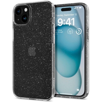 Чохол Spigen для iPhone 15, Liquid Crystal Glitter, Crystal Quartz (ACS06788) Чохол Spigen для iPhone 15, Liquid Crystal Glitter, Crystal Quartz (ACS06788)