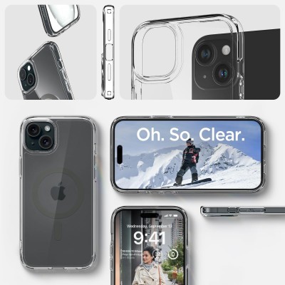 Чохол Spigen для iPhone 15, Ultra Hybrid MagFit, Graphite (ACS06804)