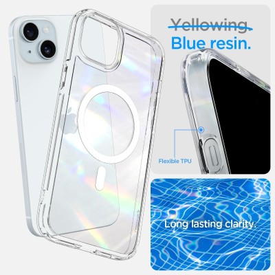 Чохол Spigen для iPhone 15, Ultra Hybrid MagFit, White (ACS06802) Чохол Spigen для iPhone 15, Ultra Hybrid MagFit, White (ACS06802)