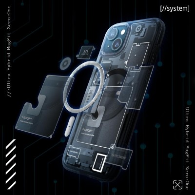 Чохол Spigen для iPhone 15, Ultra Hybrid MagFit, Zero One (ACS06806) Чохол Spigen для iPhone 15, Ultra Hybrid MagFit, Zero One (ACS06806)