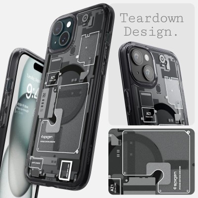 Чохол Spigen для iPhone 15, Ultra Hybrid MagFit, Zero One (ACS06806) Чохол Spigen для iPhone 15, Ultra Hybrid MagFit, Zero One (ACS06806)