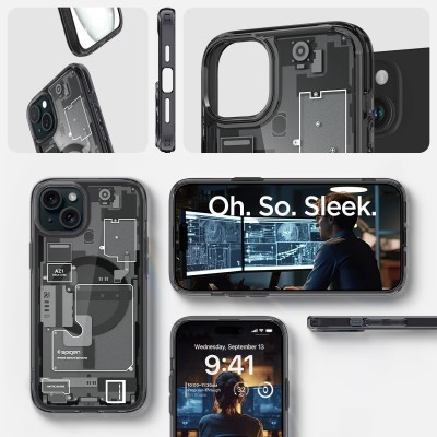 Чохол Spigen для iPhone 15, Ultra Hybrid MagFit, Zero One (ACS06806) Чохол Spigen для iPhone 15, Ultra Hybrid MagFit, Zero One (ACS06806)